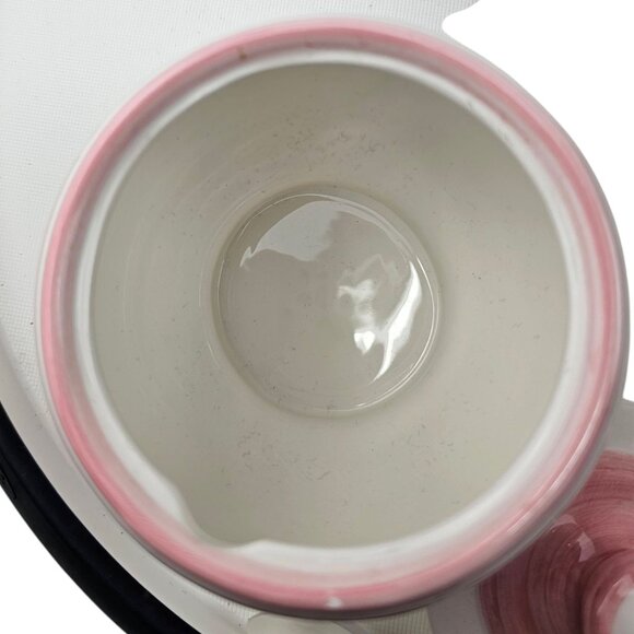 Vintage Cracker Barrel Creamer & Sugar Ceramic Pink White Gingham Plaid - Picture 5 of 11